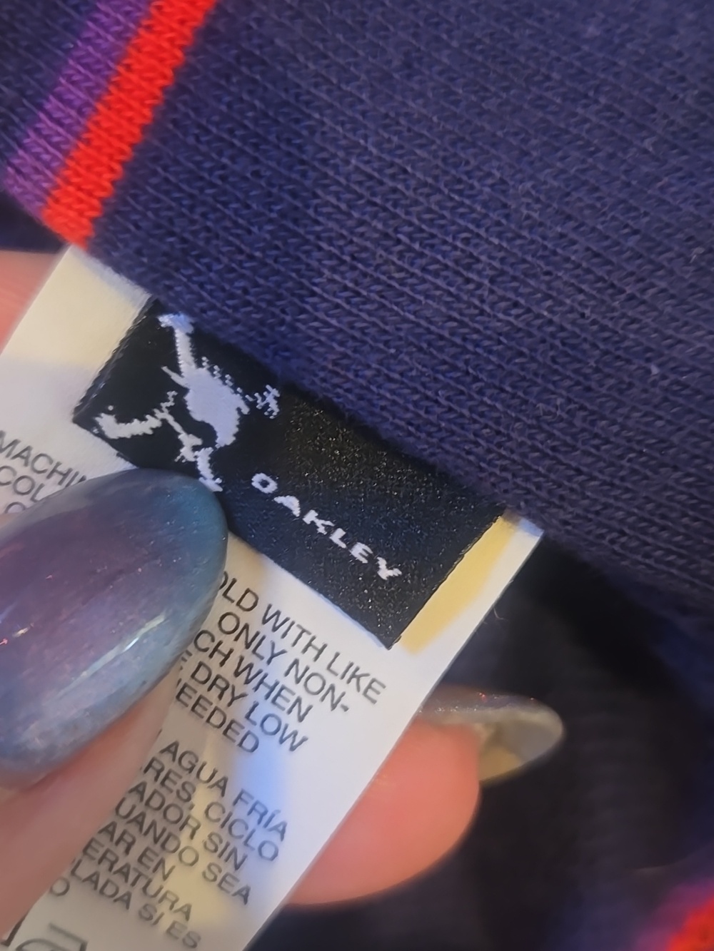 Oakley Unique Navy Striped Open Front Blazer - Picture 7 of 9